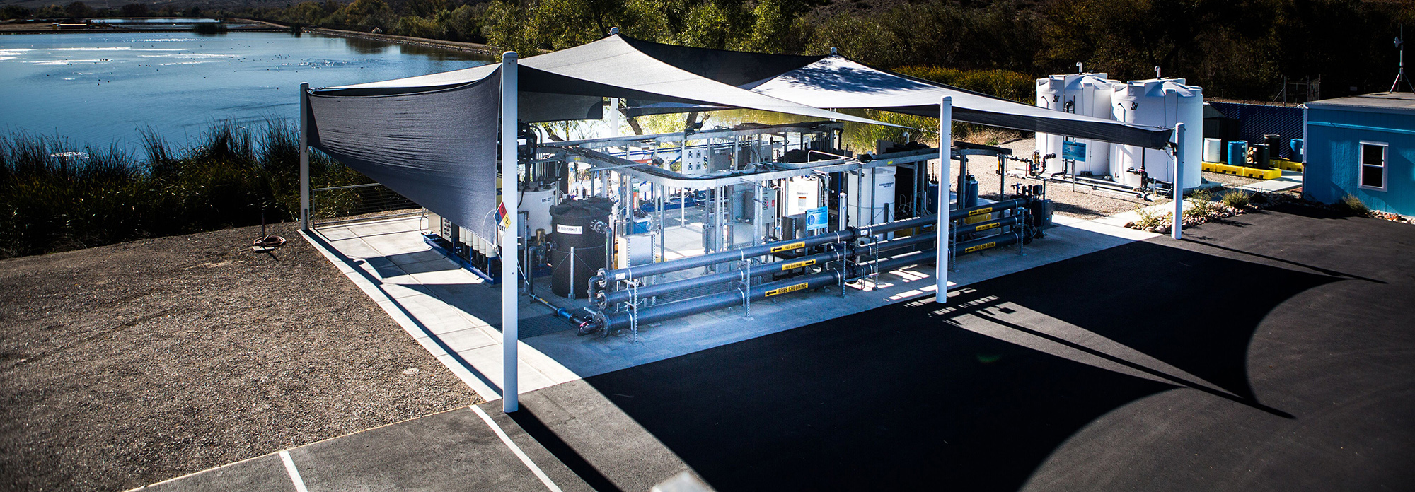 A photo of a new water plant to protect from drought by using recycled water.
