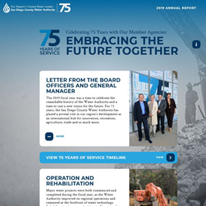 annual report homepage says 75 years